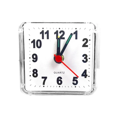 Fuxwlgs Alarm Clock Small Square Crystal Alarm Clock Creative Cute Alarm Clock (Color : White)