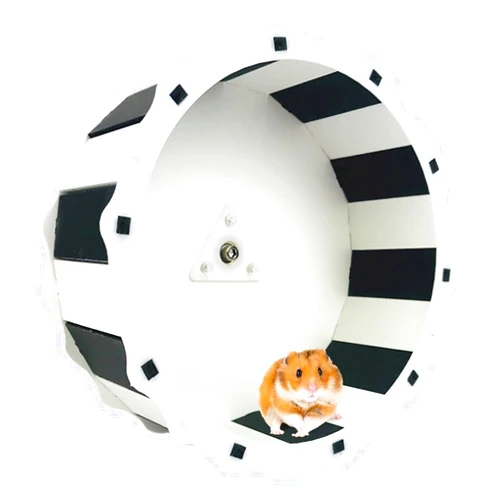 Chewtoyo Silent Mini Pet Exercise Wheel - Durable Plastic Toy for Hamsters, Fun & Silent Running Wheel for Small Pets