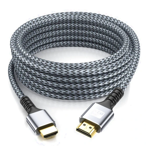 Looyotul 4k Hdmi Cable 50ft Ultra High Speed HDMI 2.0 Cable 4K@60HZ 3D ARC Gold Plated Connector Ethernet Audio Video Return HDMI Cord for UHD TV Monitor Laptop Xbox PS4/PS5 Roku TV ect.(Silvery) ﻿