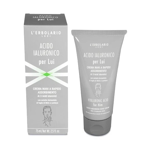 L'Erbolario LErbolario Hyaluronic Acid Quick-Absorbing Hand Cream for Men - 2.5 oz Cream