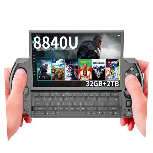 LANRUO GPD Win 4 2024 [AMD Ryzen 7 8840U-32GB+2TB] 6 Inches Mini Handheld Win 11 PC Game Console Gameplayer 1920X1080 TouchScreen Laptop Tablet PC Black
