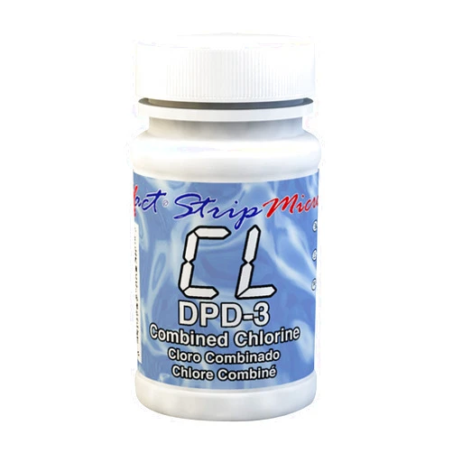 Industrial Test Systems eXact 486638 DPD-3 Micro Combined/Total Chlorine Strips, 0.1-11.0 ppm Detection Range (Bottle of 100)