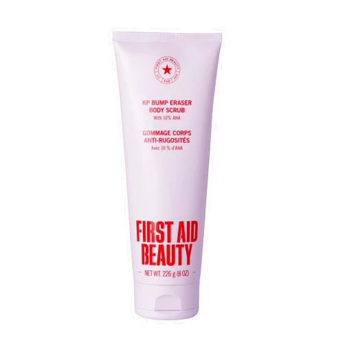 First Aid Beauty KP Bump Eraser Body Scrub with 10% AHA, Keratosis Pilaris Skin Exfoliator with Glycolic and Lactic acids