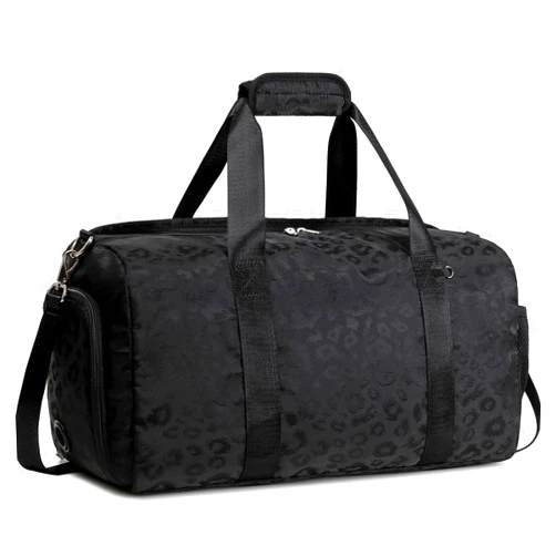 Jumpopack Dance Bag for Girls Duffle Bag Girls Overnight Bags Sleepover Gym Gymnastics Bags with Shoe Compartment and Wet Pocket,Leopard Shape