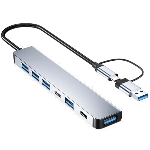 Luventg High-Speed USB C Hub - Fast Data Transfer & Plug and Play, Sleek Compact Design for Effortless Connectivity, Ideal USB C Multi-Port Adapter for MacBook Pro, Air & More Devices