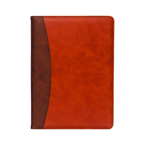 Samsill Two-Tone Padfolio, Resume Portfolio, Business Portfolio, with 8.5 x 11 Writing Pad, Brown and Dark Brown