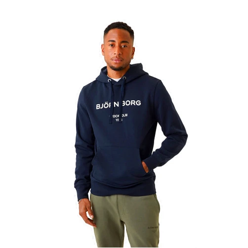 Björn Borg | Bjorn Borg Borg Hoodie, Men's Sweatshirt, Plush Fleece Pullover Hoodie (Size M)