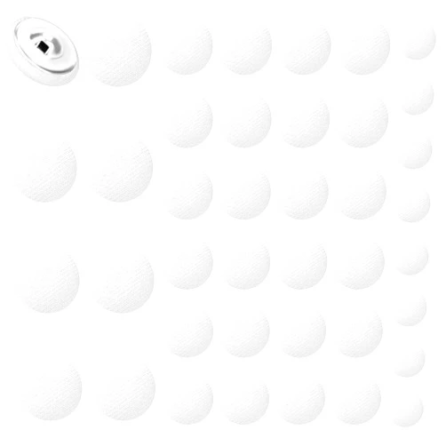KALIONE 40 Pcs White Buttons, Covered Metal Shank Buttons, Vintage White Coat Sewing Button, Jacket Buttons Dress Buttons(18mm/15mm/11.5mm)