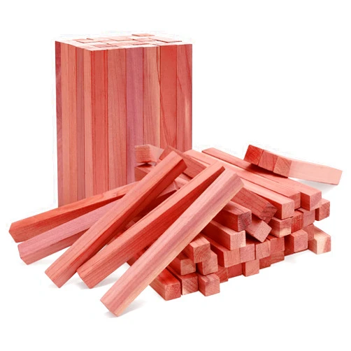 Homode Cedar Blocks for Clothes Storage, 50Pcs Cedar Sticks, Aromatic Red Cedar Wood Chips, Cedar Planks for Closets, Drawers, Wardrobe