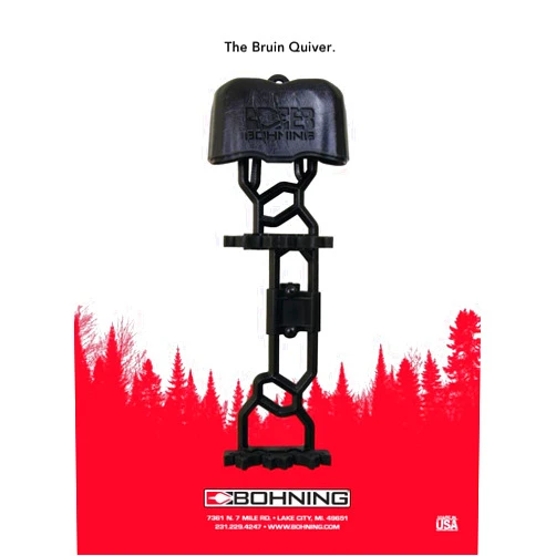 Bohning 201030BKBK Bruin Bow Quiver Black Hood, Black Liner