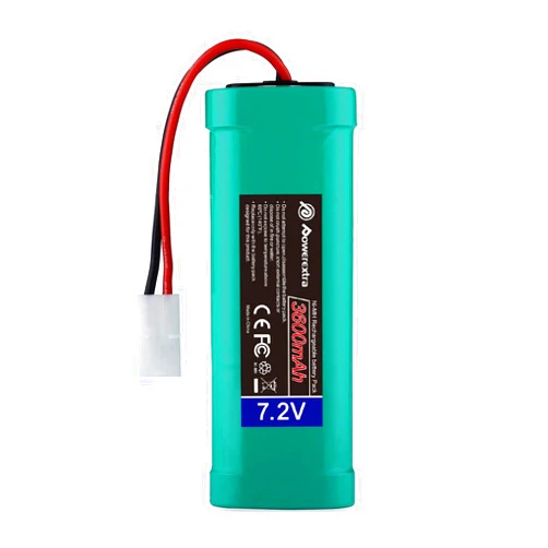 Powerextra 7.2V 3600mAh High Capacity Rechargeable 6-Cell NiMH RC Battery Pack with Standard Tamiya Connectors Compatible RC Cars, RC Truck, RC Airplane, RC Helicopter, RC Boat