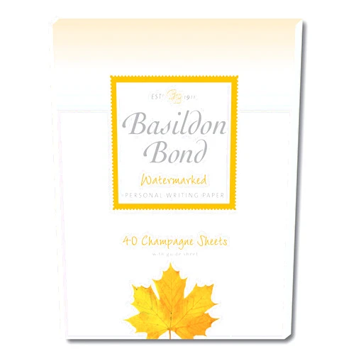 Basildon Bond Luxury Writing Pad with 40 Sheets - Champagne, P4TO (178 x 229mm)