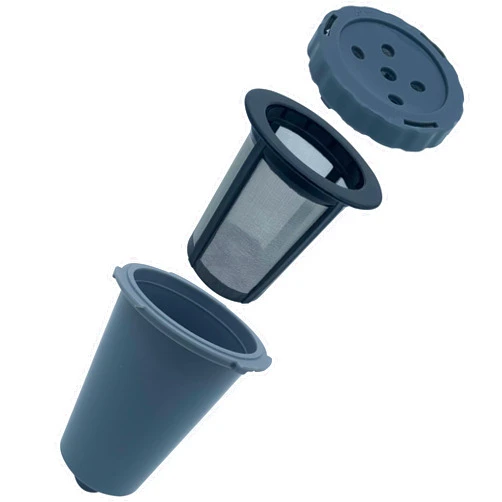 CAPFEI Reusable K Cups for Keurig Supreme Multistream Series, Refillable Coffee Pods with Adapter for Keurig K Supreme (Plus) and K Slim with 5 Holes