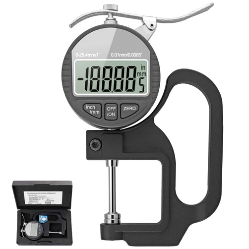 Neoteck Digital Thickness Gauge 1 inch/25.4mm, 0.0005