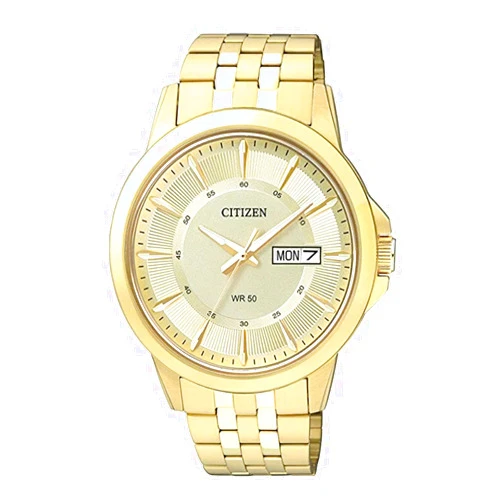 Citizen Quartz Mens Watch, Stainless Steel, Classic, Gold-Tone
