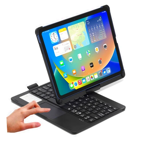PboyiqiS Keyboard Case for iPad 10.2 9th/8th/7th Gen, Rotating Case for iPad9/iPad8/iPad7 with Backlits Touchpad Keyboard-360° Rotatable Smart Cover with Pencil Holder, Black
