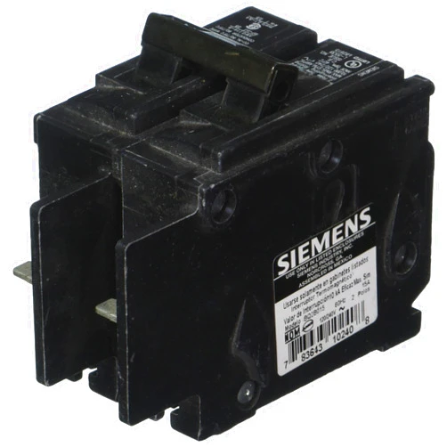 SIEMENS BQ2B015 15-Amp Double Pole 120/240-Volt 10KAIC Lug Out Breaker, COLOR