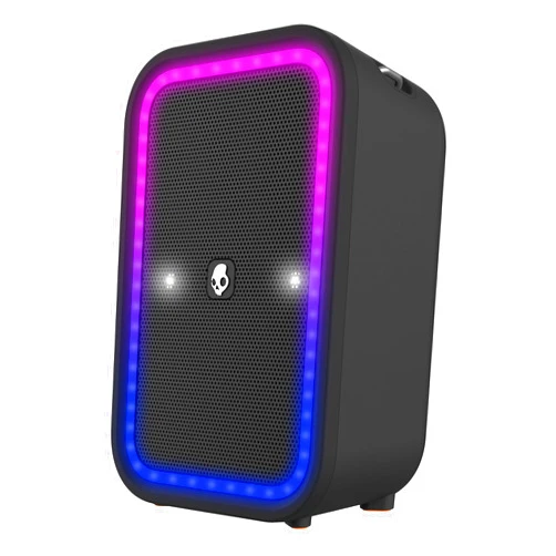 Skullcandy Stomp Bluetooth Speaker – IPX7 Waterproof Wireless Portable Speaker, with LED Lightshow & Strobe Modes, 12 Hour Battery, Multi-Link, & USB-C & USB-A Output Charging