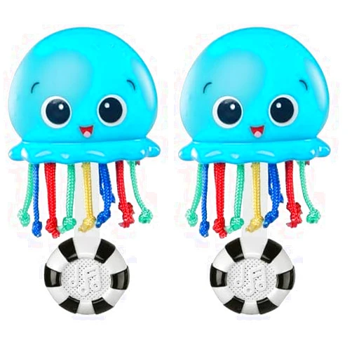 Baby Einstein Ocean Glow Sensory Shaker Musical Toy, Ages Newborn + (Pack of 2)