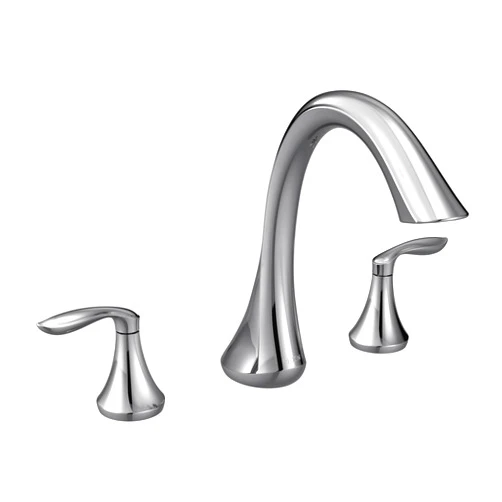 Moen Eva Chrome Two-Handle Deck Mount Roman Tub Faucet Trim Kit, Valve Required, T943