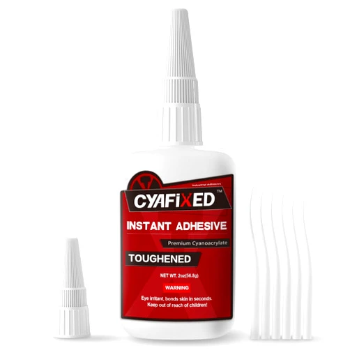 CYAFIXED Toughened Super CA Glue, Professional Grade Cyanoacrylate Instant Adhesive, 2 oz. (56.8 Grams) - CA Glue for Rubber, Leather, Carbon Fiber, Speakers and Seals