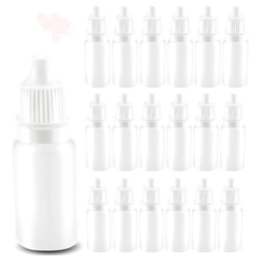 Twdrer 32PCS 1oz/30ml Empty Plastic Squeezable Eye Liquid Dropper Bottles with Caps,Refillable Ldpe Plugs Essential Oil Bottle Container