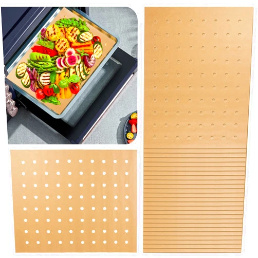 HOFHTD 200 Pcs Air Fryer Liners Disposable, Parchment Paper for Baking, 11 x 9 inch Unbleached Parchment Paper Sheets, Baking Sheets for Oven, Baking Paper Air Fryer Sheets, HOFHTD Air Fryer Accessories