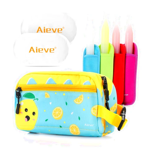 AIEVE Freezable Snack Bag, Small Cooler BagsSnack Box Container for Travel Lunch (with 4pcs Popsicle Bag)