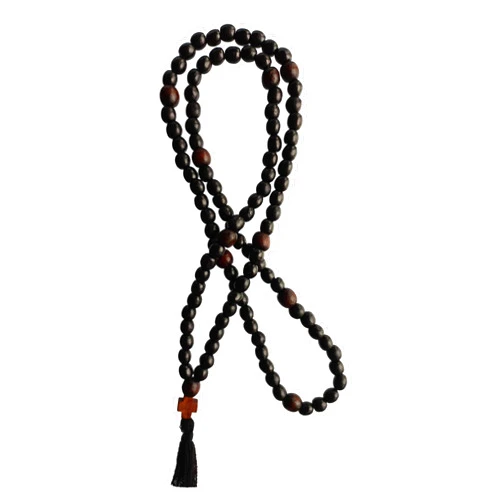 Generic Komboskoini Christian Prayer Rope Orthodox Chotki Necklace 100 Wooden Beads Knots Black