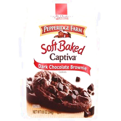 Pepperidge Farm Captiva Dark Chocolate Brownie Soft Baked Cookies 244g