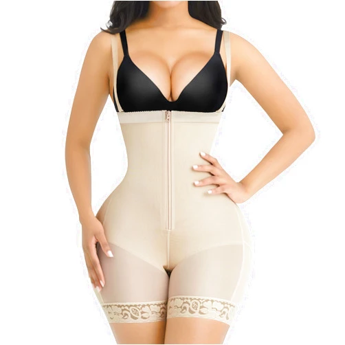 SHAPELLX Colombianas Shapewear for Women Tummy Control Plus Size Postpartum Body Shaper Butt Lifting Bodysuit