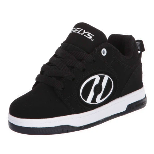 Heelys girls Voyager Tennis Shoe, Black/White, 3 Big Kid US