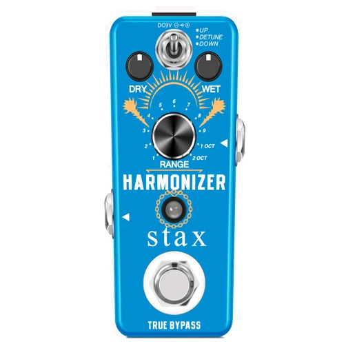 Stax Harmonizer Guitar Pedal Digital Guitar Effect Pedal Harmony Pitch Shifter Detune for Electric Guitar Bass Mini Size True Bypass