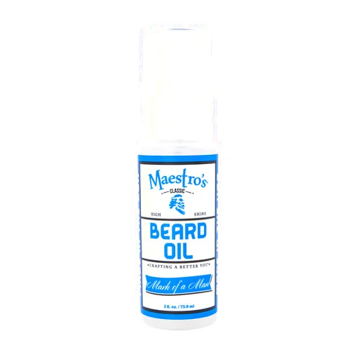 Maestro's Classic BEARD OIL | High-Shine Moisturizing & Taming for All Beard Types & Lengths- Mark of a Man Blend, 2 Ounce