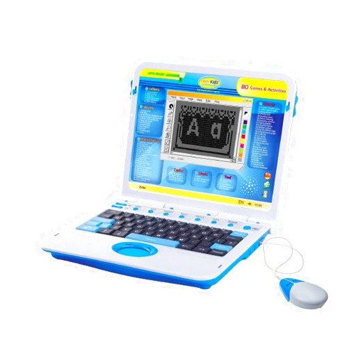 Tech Kidz My Exploration Toy Laptop Educational Learning Computer, 80 Challenging Learning Games and Activities, LCD Screen, Keyboard and Mouse Included (Blue), Ages 5+