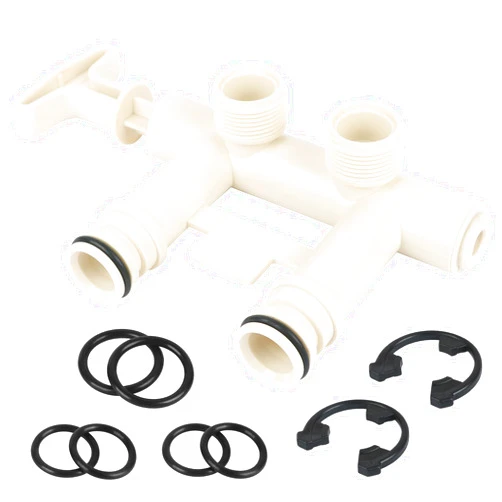 TERGTIRY Water Softener Bypass Valve with Threaded Adapters Replacement 7129871 for Kenmore, GE, Whirlpool, Morton, NorthStar, EcoWater, EcoPure Replaces 34371, WS15X10012, 3437, 3437299 and 42-3437