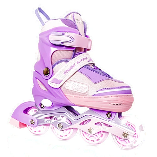 LEJIJIT Adjustable Inline Skates for Girls Kids Children Beginners, Purple Pink Inline Roller Skates with Light Up Wheels for Kids and Youth for Indoor Outdoor Sports
