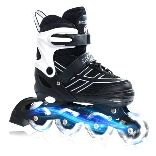 METROLLER Inline Skates for Girls Boys Ages 5-8 8-12 Adjustable Illuminating Wheels Inline Roller Skates for Youth Kids Outdoor Blades