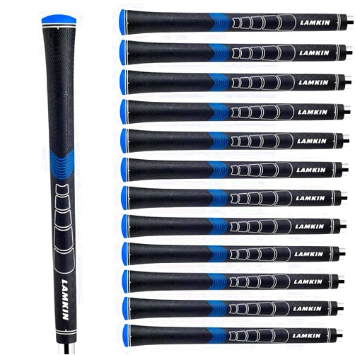 Lamkin Sonar + Golf Grips, Swinging Grips, with Lamkin's Fingerprint and Genesis Technology, 13- Bundle Pack, Black/Blue