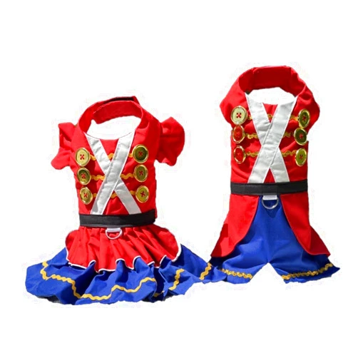 Group One Dog Gallery Toy Soldier Nutcracker Matching Girl or Boy Harness Dress and Vest Costume (XXS, Suit)