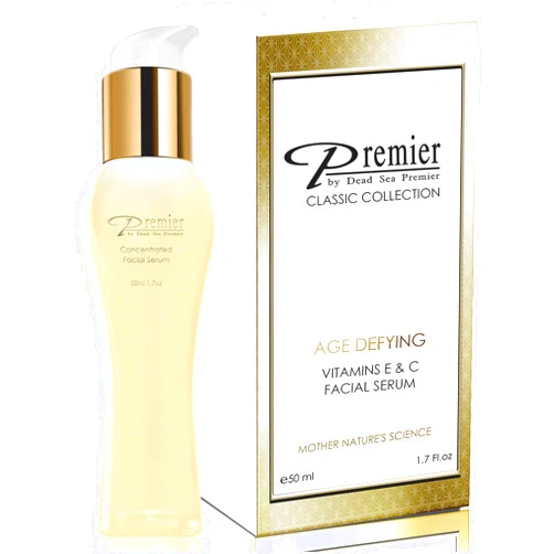 Premier Dead Sea Vitamin C Serum for Face with Vitamin E Oil, Retinol, Hydrating Face Serum for Women, Anti-Aging Skincare Dark Spot Brightening with Dead Sea Minerals, Classic Collection 1.7 Fl Oz
