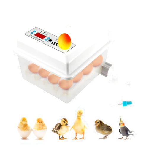 POWLAB Fully Automatic Egg Incubator for 16 Eggs, Poultry Hatcher Machine with Temperature Self-Control, Automatic Egg Turner & Egg Candler, Ideal for Hatching Chickens, Quail, Duck, Goose, Turkey