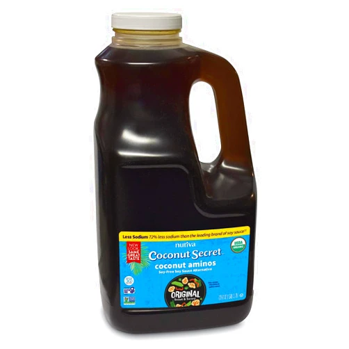 Coconut Secret, Organic Liquid Coconut Aminos, 128 fl oz, All-Purpose Seasoning Sauce & Marinade, Soy-Free Soy Sauce Alternative, Low Sodium, Low Glycemic, Vegan & Gluten Free Stir Fry Sauce
