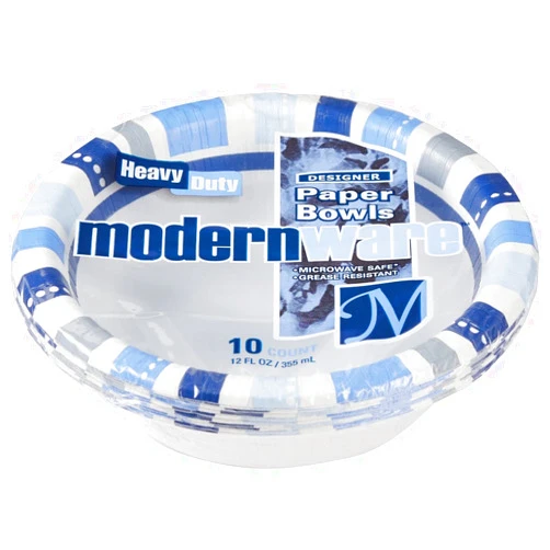 AJM ModernWare 12 Oz. Paper Bowl (10-Count) - 1 Each