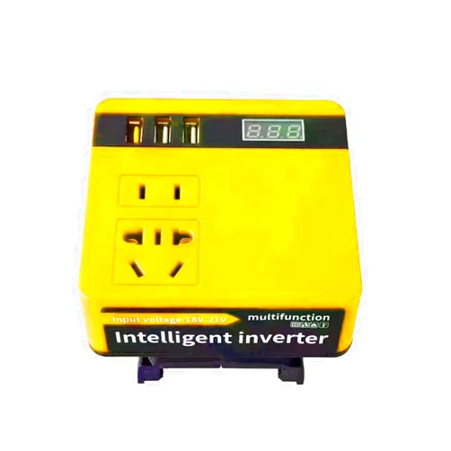 BANUQUE Power Inverter for Dewalt 20V Battery, DC 20V to AC 110-120V Battery Inverter, Portable Power Station Generator, Charger Adapter Battery Powered Outlet with Current Display