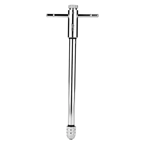 TOPINCN T-Handle Ratchet Wrench M3-M8 and M5- Adjustable Ratchet Wrench for Alloy Steel Tap and Die Set with Chrome Finish(M5- shorts)