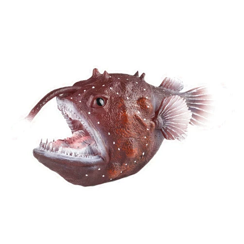 AENIMELY Anglerfish Figurine Sea Ocean Marine Animal Model Fish Figure Science Educational Play Fish Tank Decoration Birthday Gifts Party Favors Toys