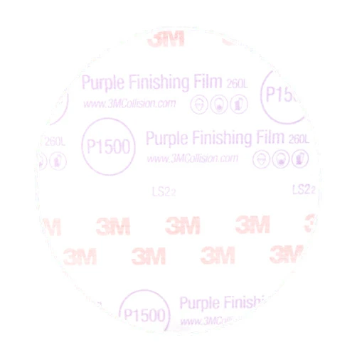 3M Hookit Purple Finishing Film Abrasive Disc 30667, 6 in, 1500+ Grade, 50 Pack, Clear Coat Sanding, Paint Finishing, Defect Removal, Long Lasting