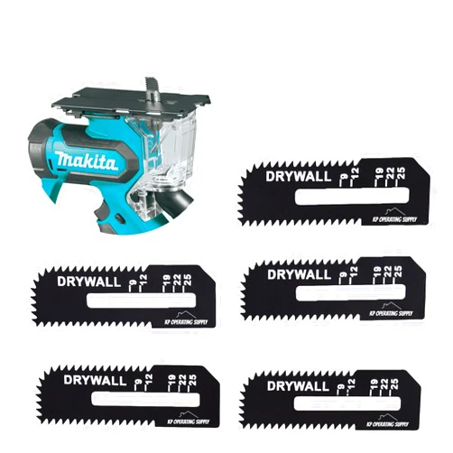 KP Operating Supply 5 Pack Drywall Cutter Saw Blades for Makita - High Carbon Steel Cordless Cut Out Saw Blades - Cuts Drywall up to 1-3/16