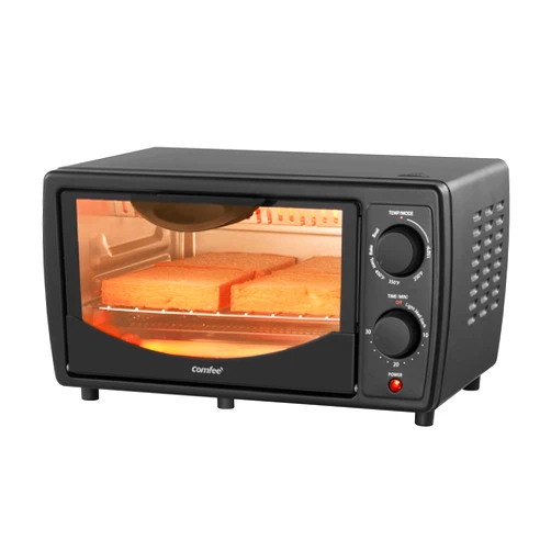 COMFEE' Toaster Oven Countertop, Small Toaster Ovens Combo 4 slice, Mini Oven for 9